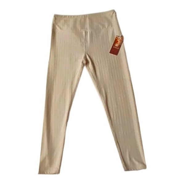 Kyodan Outdoor Cream Herringbone Leggings NEW-Sz. XL - Picture 1 of 9